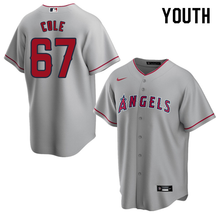 Nike Youth #67 Taylor Cole Los Angeles Angels Baseball Jerseys Sale-Gray